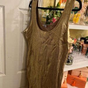 Fashion Nova Gold Dress